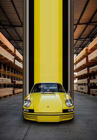 Yellow Porsche - Pixel Shift
