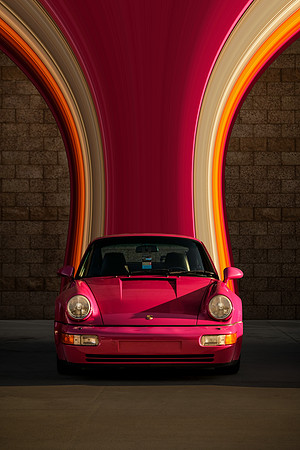 Magenta Porsche at Luft - 20180422-XT2X7167 - Pixel Strech